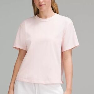 Lululemon Relaxed-Fit Cotton Jersey T-Shirt Strawberry Milkshake Size 8